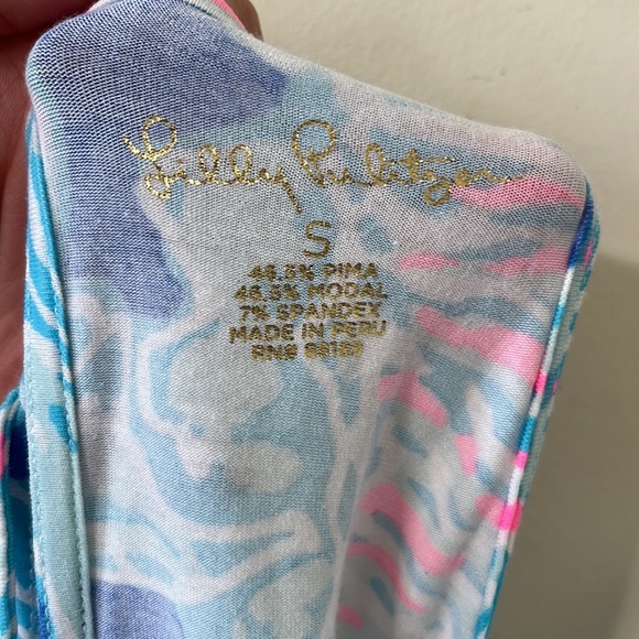 Lilly Pulitzer Margot Top Blue Haven Pop Up Into The Deep Tank Top Size Small - Picture 10 of 10